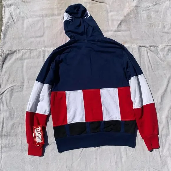 MArvel Captain America hoodie mask full zip Small - Picture 2 of 7
